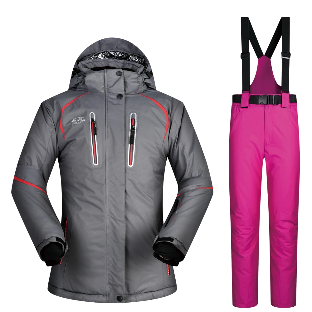 Лыжный костюм женский бренд новые комплекты ветрозащитная дышащая водонепроницаемая зимняя куртка и штаны теплые зимние лыжные костюмы для сноуборда