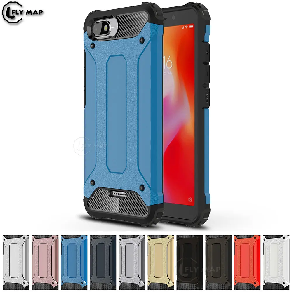 Armor Cover for Xiaomi Redmi 6A A6 PC Silicon Phone Protection Case Capa Coque for Xiao mi Red 6a redmiy6a 6 a M1804C3CT Bag