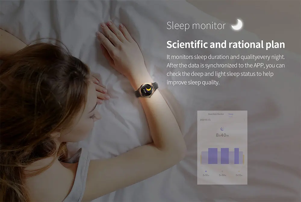 YIKAZE KW10 Смарт часы для женщин IP68 Водонепроницаемый сна монитор сердечного ритма Bluetooth фитнес Smartwatch для Android IOS