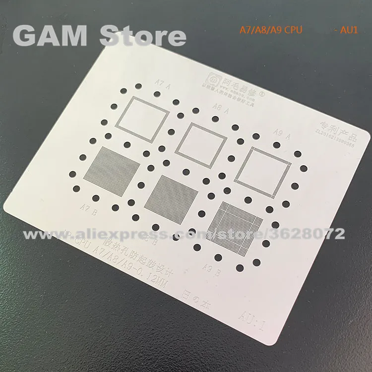 

A7 A8 A9 CPU RAM Amaoe BGA Stencil For iPhone 5S 5C SE 6 6Plus 6S 6SP Reballing IC Chip Pins Tin Plant Net Solder Heat Template