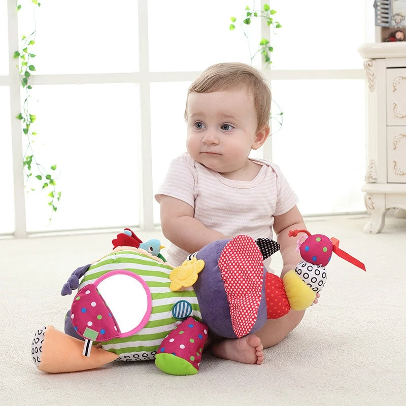 Детские обучающие игрушки для детей мягкие игрушки мультяшный слон детская погремушка слон удерживающая детская игрушка 0-12 месяцев