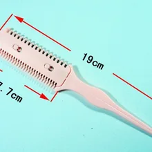 SR-HD-05 двухсторонний нож с расческой истончение волос из нержавеющей стали режущее устройство парикмахерский нож 10 шт./лот