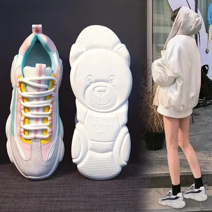 

Female Korean version of the wild bear shoes women's shoes 2019 spring new