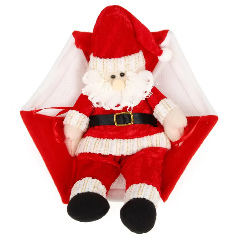 Рождественское украшение, парашют, Санта Клаус и снеговик, узор, сцена, Рождественский висячий подарок, висячий Шарм, Декор