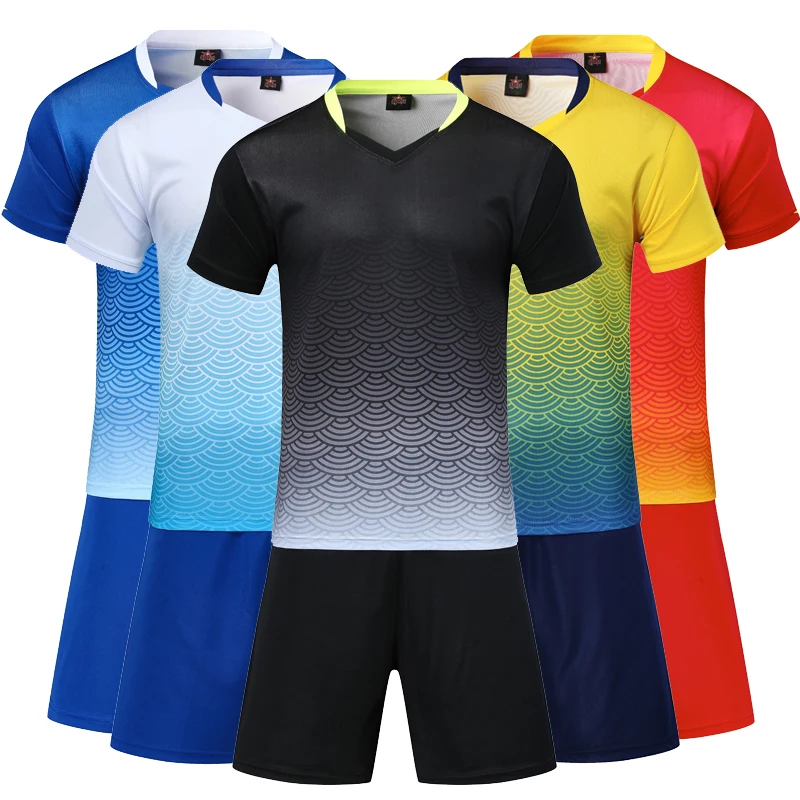 

NEW Season Mens Kids Blank Running Soccer Jersey Uniform Kits Football Uniforms Sport Suits Customize