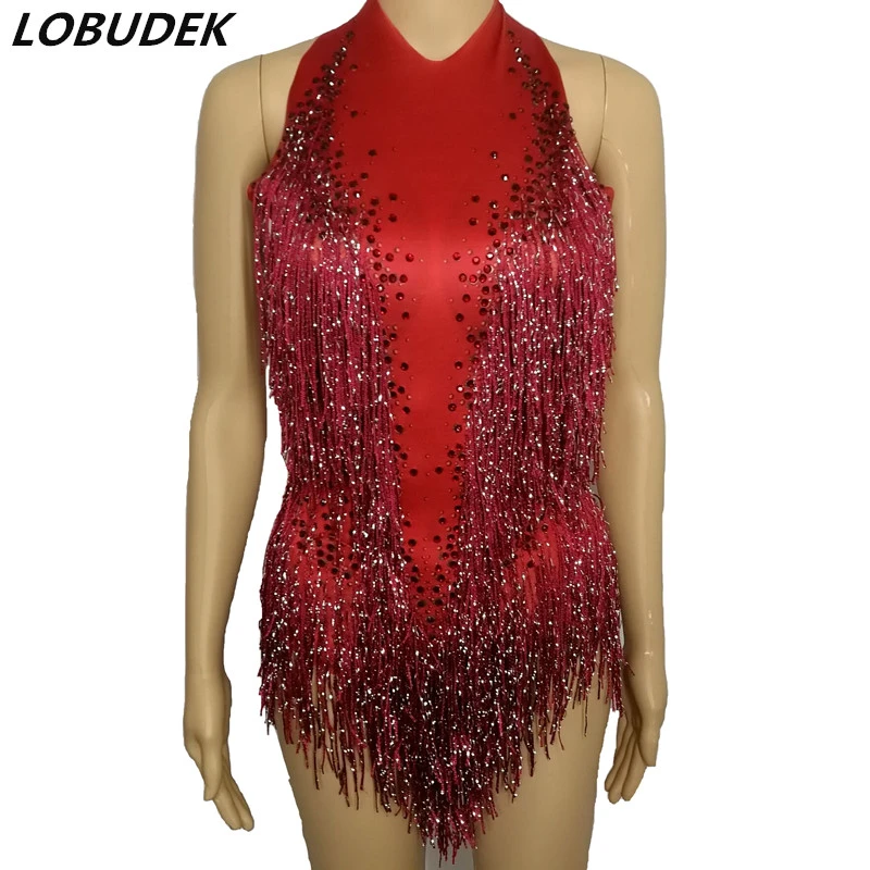 Red bodysuit dress Clearance