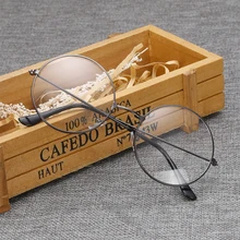 Круглые очки, оправа для мужчин и женщин, винтажные оправы для очков для мужчин, большие очки, черная серая Золотая оправа для очков, стекло