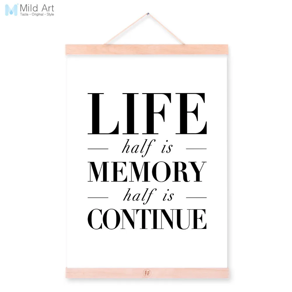 Moderne Noir Blanc Motivation Typographie Citations En Bois Encadre Toile Peinture Decor A La Maison Mur Art Imprimer Photos Affiche Defilement Aliexpress