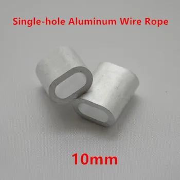 

10PCS/lot 10mm Singlle-hole ellipse wire rope clamp rigging hardware Aluminum buckle furrules crimping sleeve oval clip