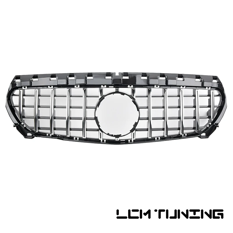 

For Mercedes For Benz CLA-class W117 CLA200 CLA220 CLA260 CLA45 2013-2018 with Emblem GT Style Front Bumper Racing Grille
