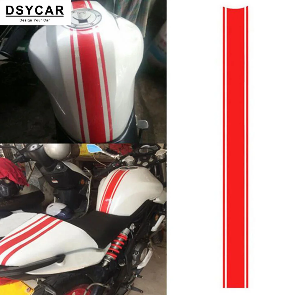 

DSYCAR 3Pcs/Lot 50cm4.5cm Reflective Motorbike Decal Fuel Tank Cap Stripe Sticker DIY Tape Self-Adhesive Sticker Motor Styling