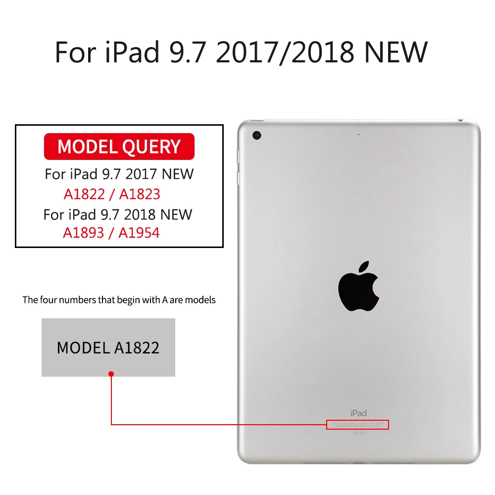 Чехол для iPad 9 7 2017 GOLP из искусственной кожи Магнитный смарт чехол мягкий защитный