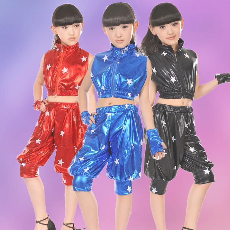 Retails!! Free Shipping New 2016 Unisex Kids Clothing Set Hip Hop Performance Short Pants Jazz Dance Costumes | Тематическая одежда