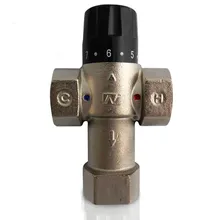 " DN25 Солнечная энергия смеситель для душа термостатический клапан автоматический смесительный латунный клапан