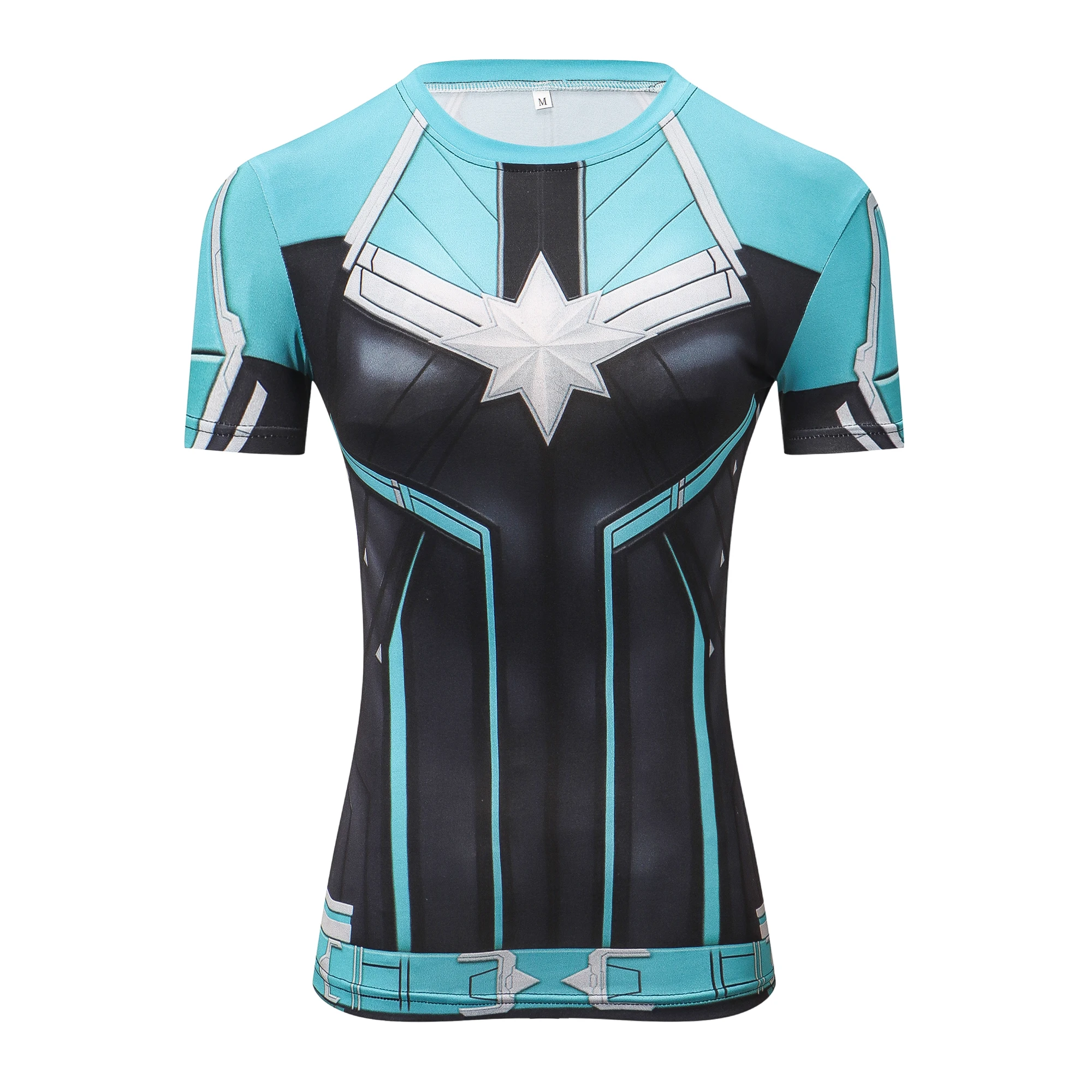 Avengers 4 Endgame 3D Printed Captain Marvel T-Shirt Women Compression Short Sleeve T-Shirt Women Cosplay Costume For Female image 5