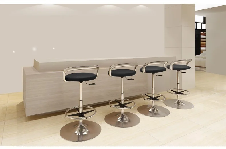 Southeast Asia fashion bar chair Stainless steel backrest coffee stool free shipping
