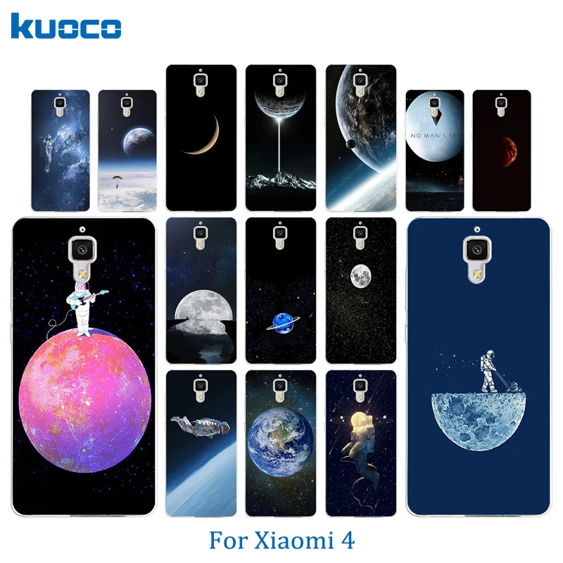 Силиконовый чехол для телефона Xiaomi Mi4 Mi 4 Funda Space World с узором из ТПУ задняя крышка M4
