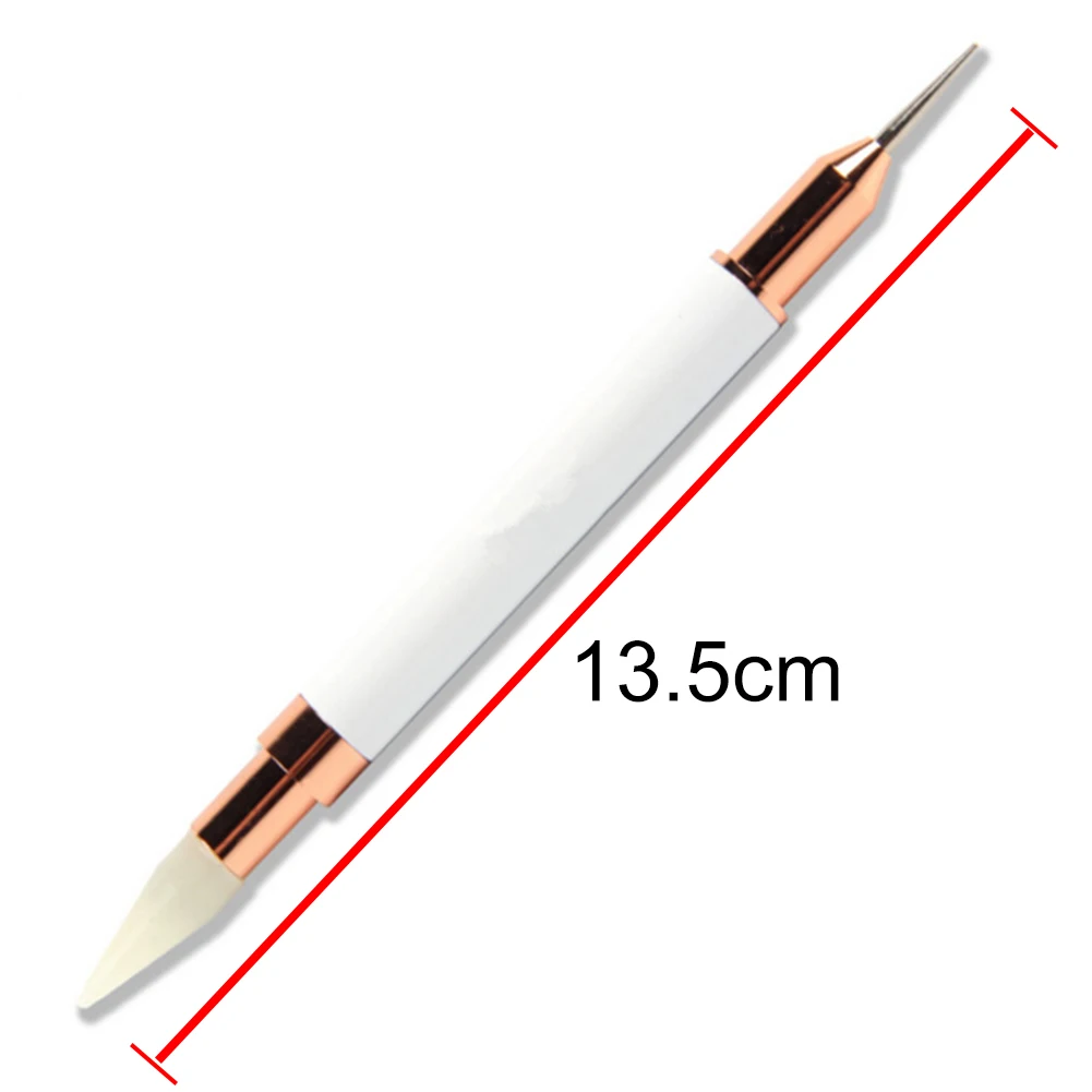 Портативная ручка для самоделки восковой карандаш для рисования Бусины Двойной для ногтей инструмент для искусства Маникюр; точки ручка живопись кристалл выбрать горный хрусталь