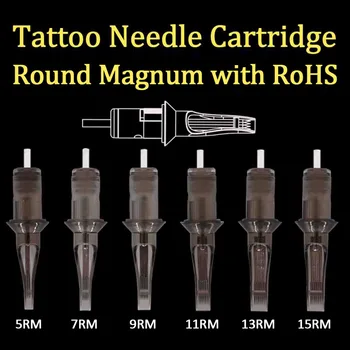 

20PCS Eyebrow Round Magnum Tattoo Needle Cartridge 5RM 7RM 9RM 11RM 13RM 15RM Disposable EO Sterile W/ RoHS
