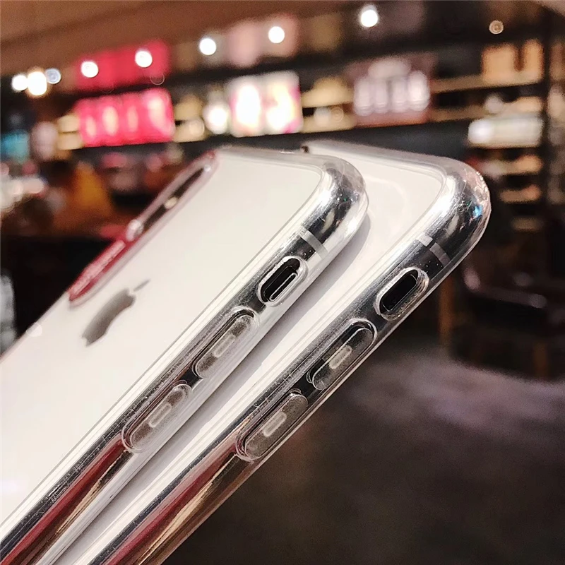 Новое поступление модный прозрачный чехол для телефона iPhone X XS Max XR 8 7 6 6s Plus