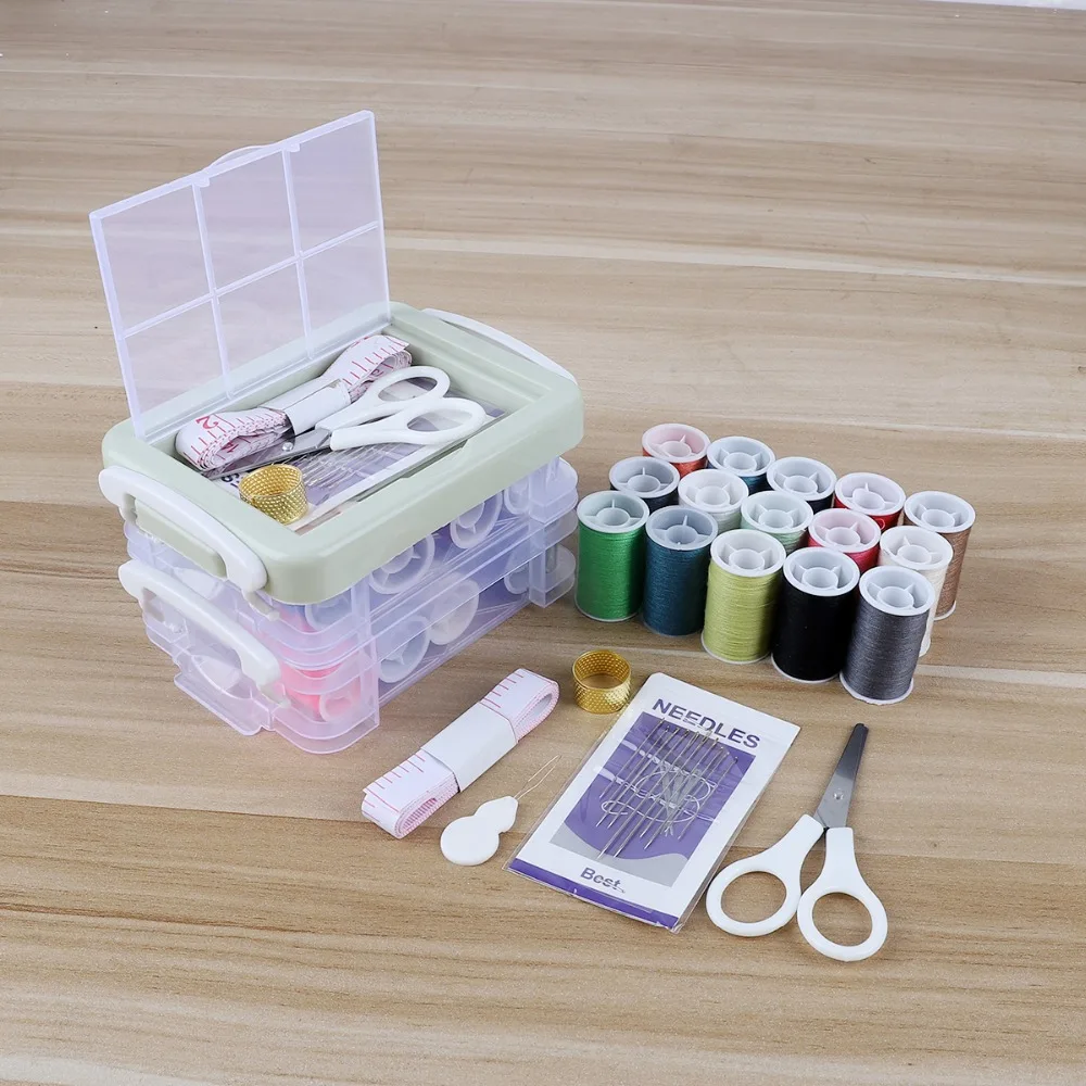 Sewing Box Kit Storage Container Travelling Quilting Stitching