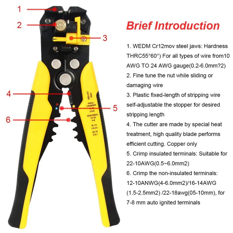Инструмент для зачистки проводов, инструмент для зачистки проводов, щипцы, автоматический многофункциональный терминал, обжимной инструмент для зачистки плоскогубцев