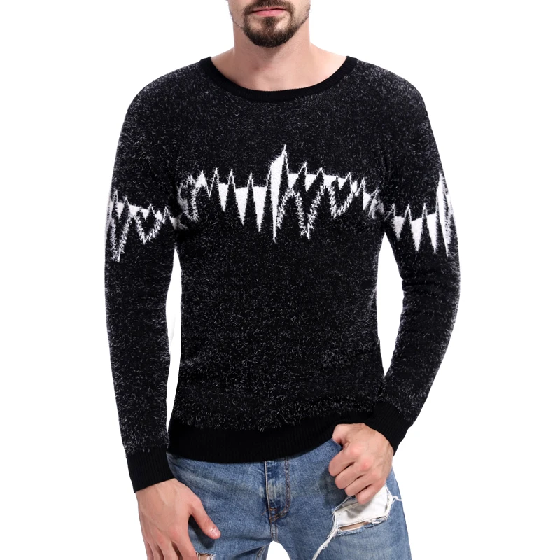 GNIBIEL осень 2018 г. для мужчин кардиган Теплый зимний корейский Slim Fit пуловер вязаный