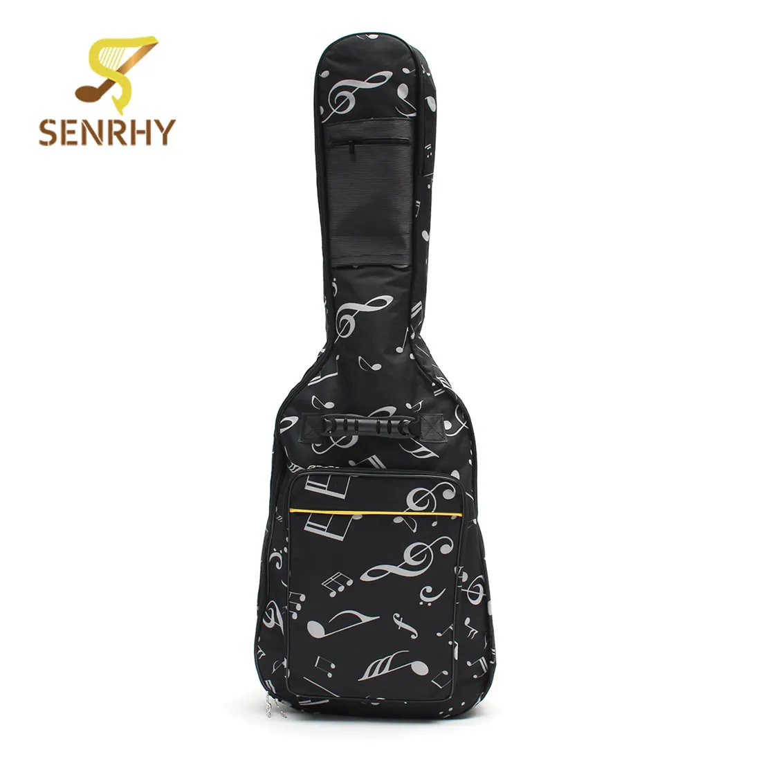 

SENRHY Waterproof Guitar Bag Double Straps Padded With Musical Notes Soft Case for 39 / 40 / 41 Inch Guitar Gig Bag