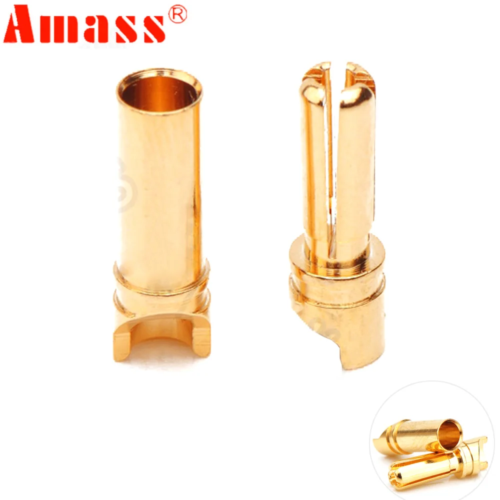 20 Pair 3.5mm Gold-plated Bullet Banana Plug Connector for RC Battery ESC Motor 