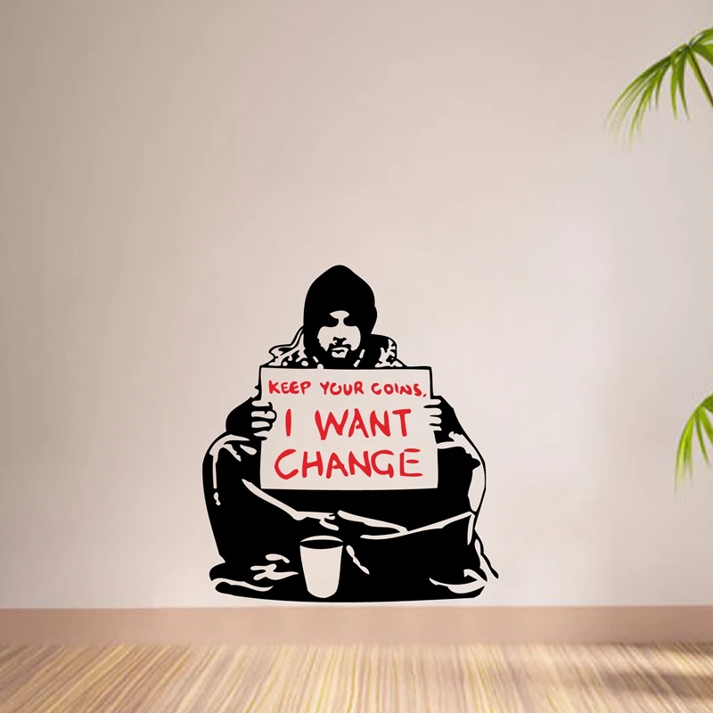 Бесплатная доставка Geekery BANKSY художественная виниловая наклейка подходит для