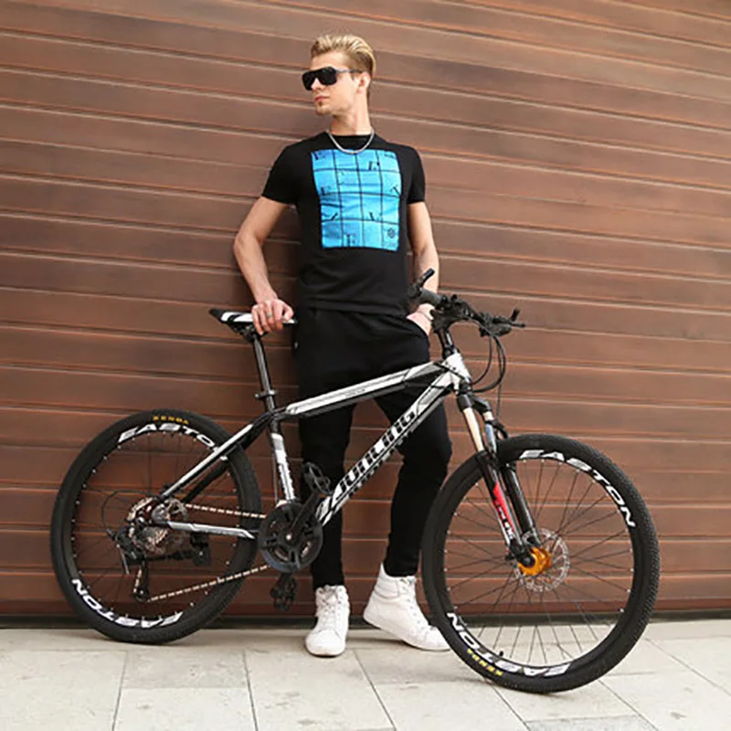 Best Mountain Bike High Carbon Steel Frame 3 Colors 21 24 27 Speed 24 26 Inches Double Diesha Commuting Cross-Country for Adult 5
