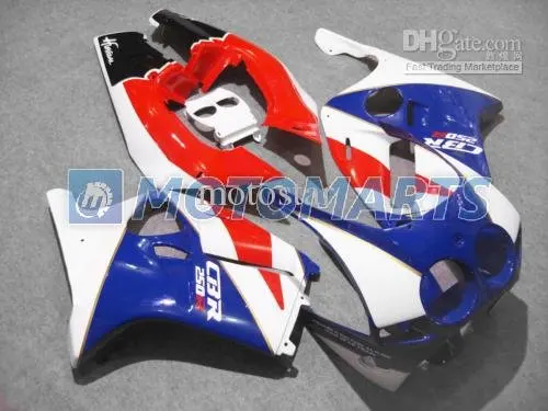 

rdd/blue/wht fairing kit FOR Honda CBR250RR MC19 1987 1989 CBR 250 RR 87 88 89 CBR250 &windscreen