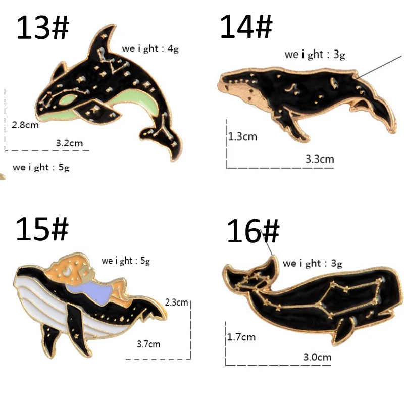 Коллекция эмалированных штифтов в виде Кита, акулы, подводного животного, розовая Золотая рыбка, значок, модная брошь для детей, ювелирное изделие, безделушка