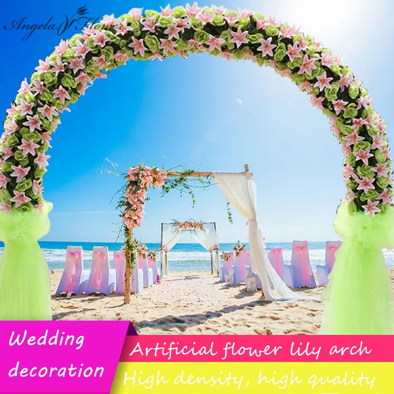 Buy High grade silk artificial flower row arch flower