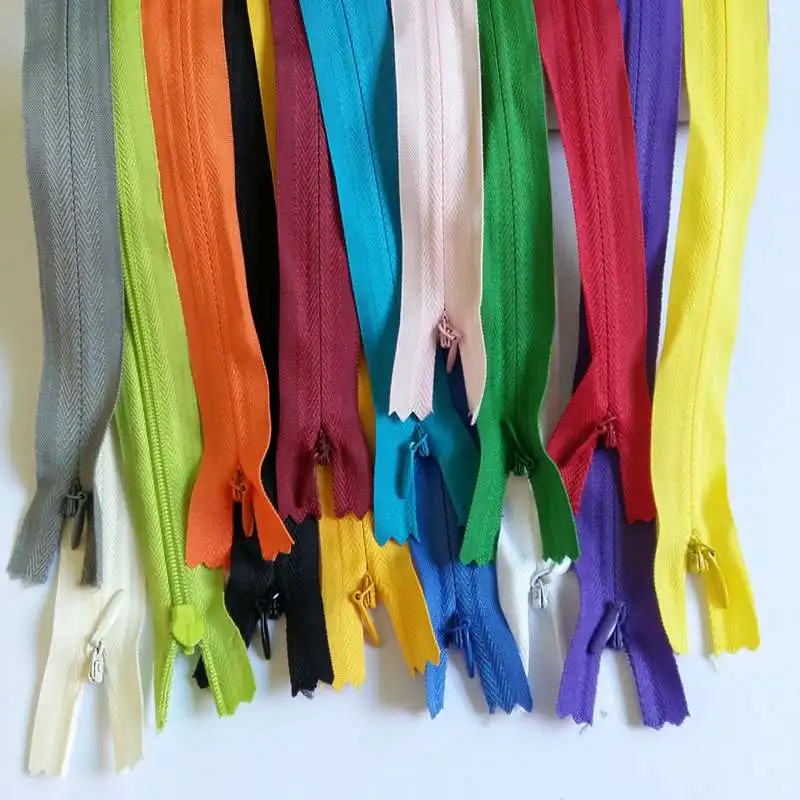 

5pcs/lot Mixed Color full length 60 cm invisible zipper skirt will end invisible zipper pillow zipper and Cushion Zipper