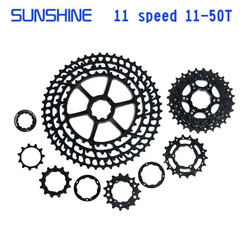 SUNSHNE MTB 11 سرعة 11-50 T كاسيت 365g خفيفة دراجة Freewheel 11 t دراجة أجزاء جبل ل shimano M9000 M8000 M7000 SUNSHNE MTB 11 سرعة 11-50 T كاسيت 365g خفيفة دراجة Freewheel 11 t دراجة أجزاء جبل ل shimano M9000 M8000 M7000