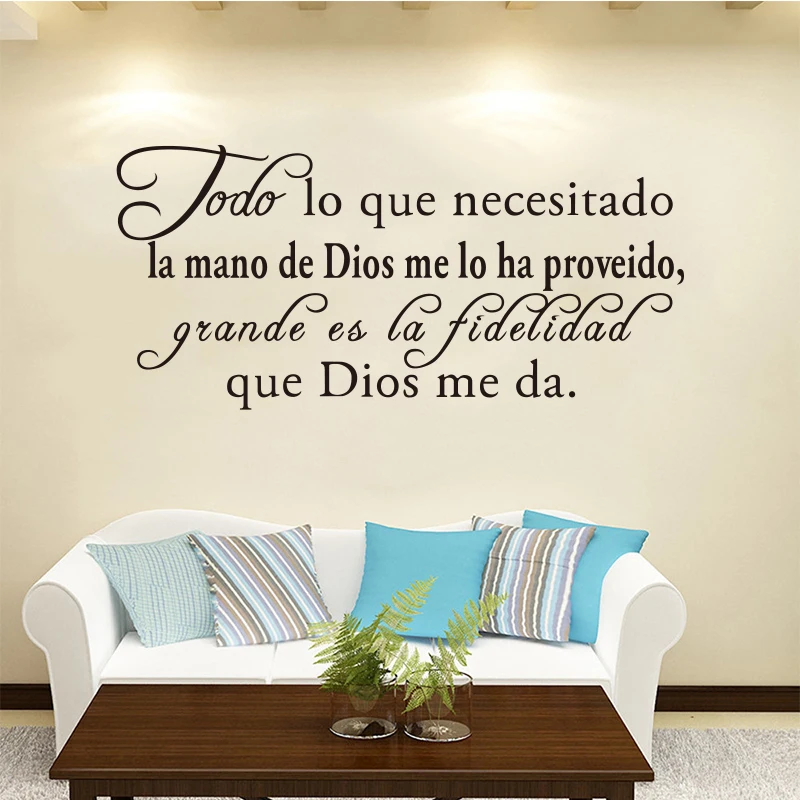 

Spanish Quote Vinyl Wall Sticker Everything You Need Removable Mural Art Decal Living Room Home Decor Art Wallpaper DW0674