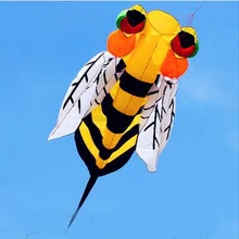 Высокое качество 3 м мягкий Пчела кайт с ручкой линии на открытом воздухе летающая игрушка большой воздушный змей Вэйфан Кайт Кольцо Алюминиевый сплав колеса осьминог