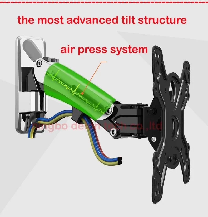 NB F350 4"-50" 8-16 кг газовая пружина алюминиевый жк плазменный Телевизор настенный кронштейн для ЖК-монитора Черный 300X300 400X400