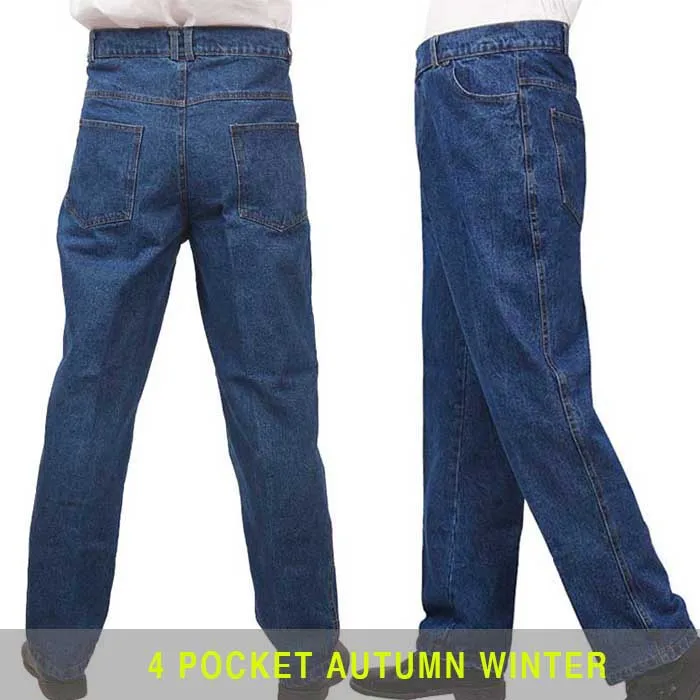 Fashion Plus Size Loose Baggy Jeans Work Pants Men Casual Hip Hop Jeans Cotton Trousers with Big Pocket Man Clothes