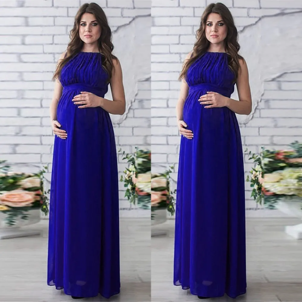 Платья женское платье для беременных; Материнство драпировка реквизит для фотосъемки повседневное кормящих бохо шик галстук длинное платье