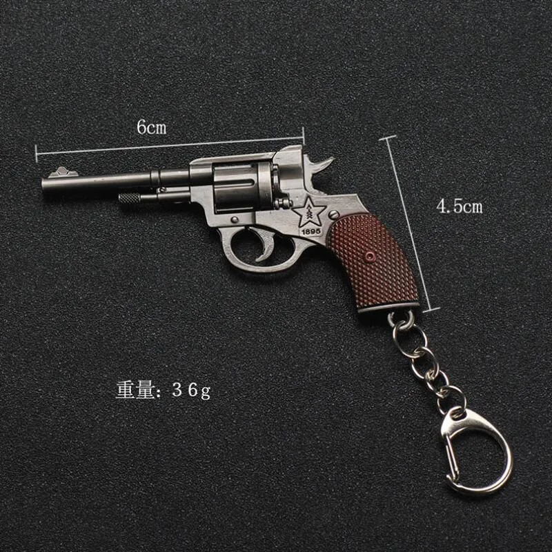 2019New Hot Car Key Signal Revolver Weapon Model Key Chain Car hanging Jewelry Hanging Bag Accessories Key Rings Keychain Car