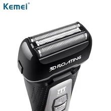 Kemei KM-1531 система для резки с тройным лезвием полностью моющаяся электробритва умный светодиодный дисплей бритва перезаряжаемая бритва