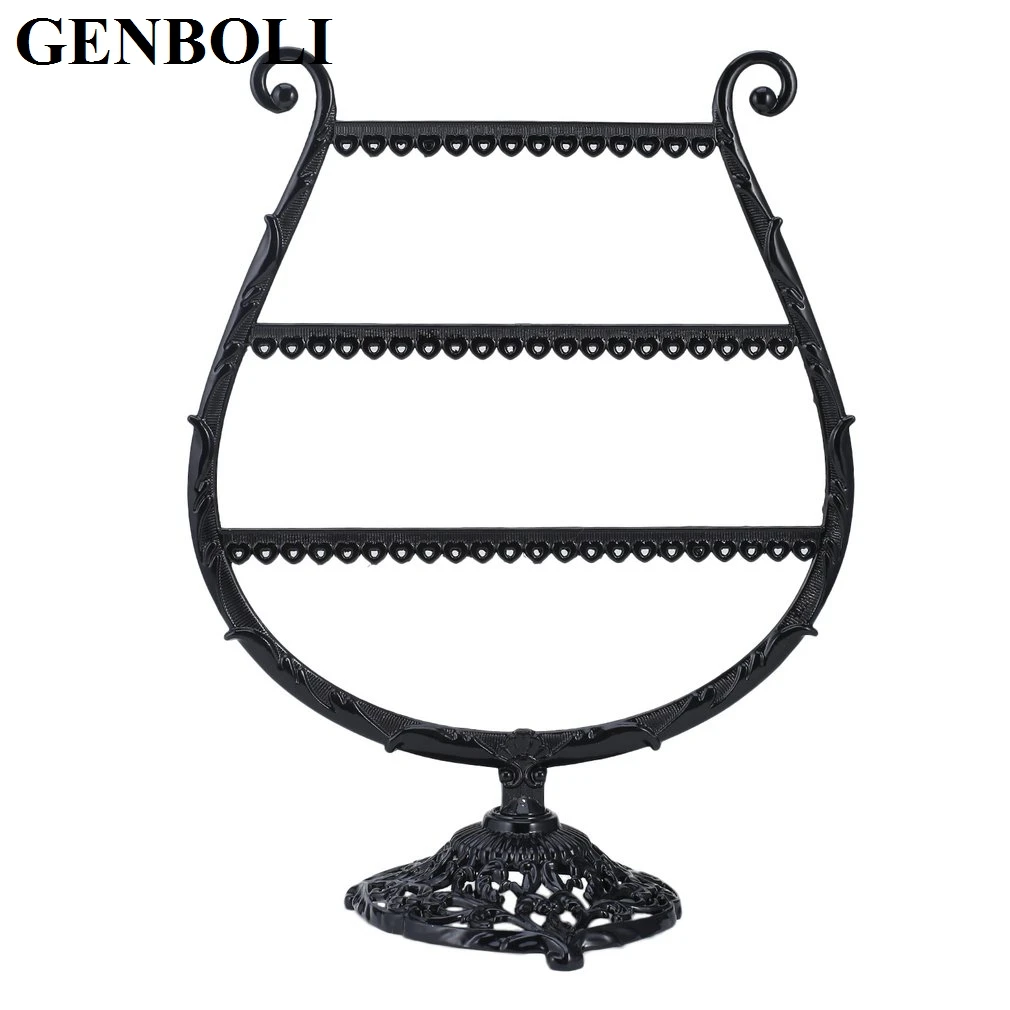Cup Heart Jewelry Holder Metal Earrings Necklace Ring Rack Organizer Storage Stand Rack For Jewelry