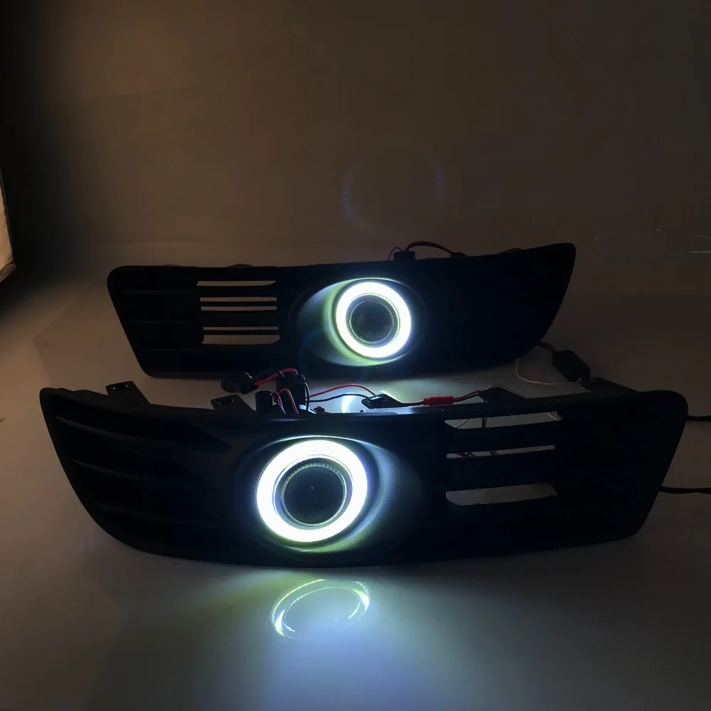 RQXR противотуманная фара вождение свет в сборе для Suzuki Kizashi cob angel eye светодиодные дневные ходовые огни сигнал поворота