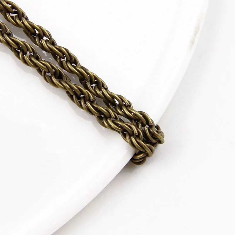 Buy Iron Metal Bronze Necklace Bulk Chains Twisted