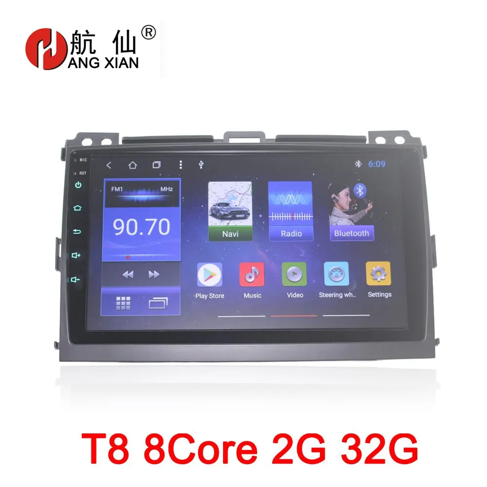 

HANGXIAN 9" octa 8core car radio for Toyota Prado 120 2004-2009 Android 8.1 car dvd player with 2G RAM,32G Rom,steering wheel