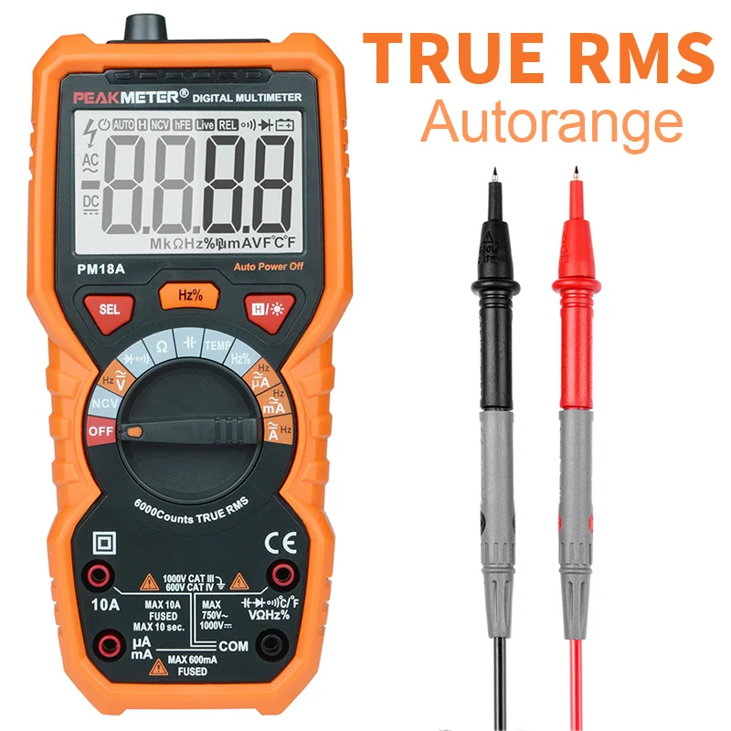 PEAKMETER PM18A multimeter digital multimeters tester profissional Voltage Capacitance Frequency