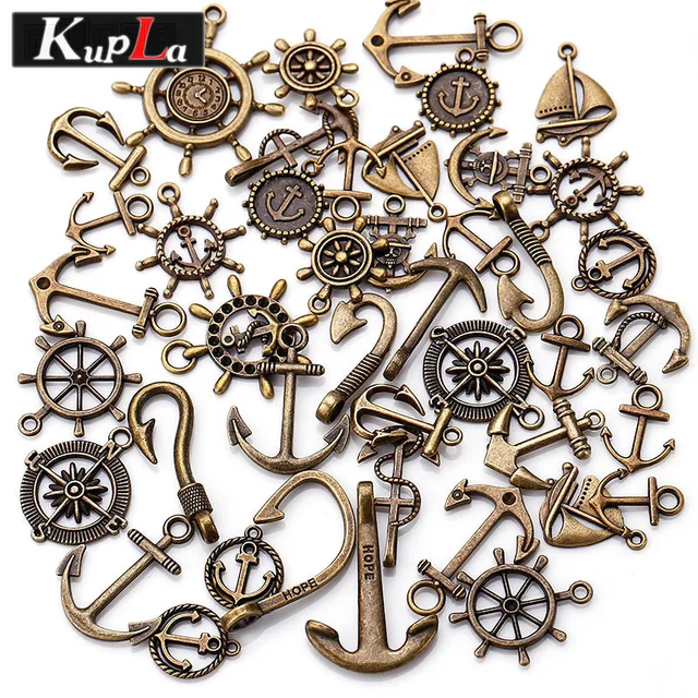 Vintage Nautical Anchor Charms Antique Metal Charms Zinc Alloy Trendy Anchor Pen Vintage Nautical Anchor Charms Antique Metal Charms Zinc Alloy Trendy Anchor Pen