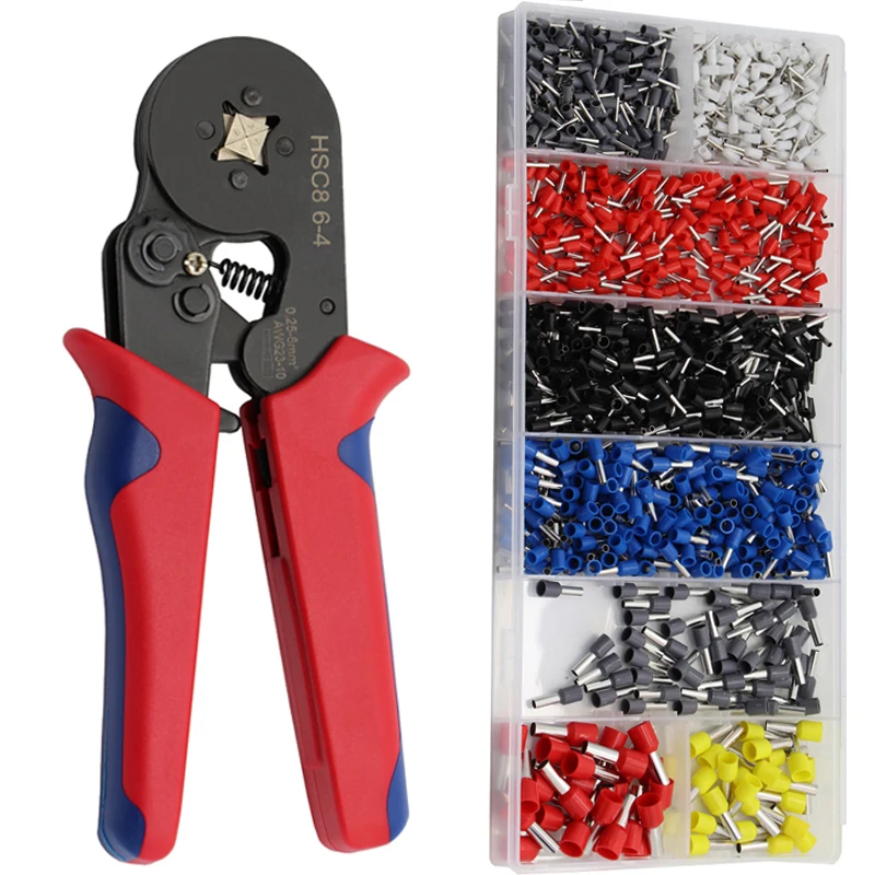 

Yalku Crimper Plier Set 0.25-10mm2 Self-adjusting Crimping Pliers With 1200 Wire Terminal Crimp Connector Hand Tool